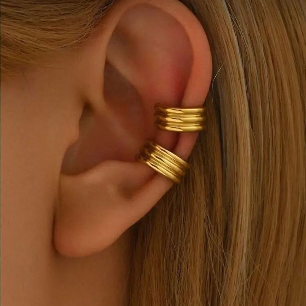 Gold Double Wrap Ear Cuff A1634